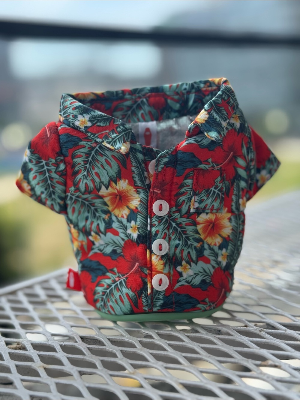 NEW Puffin Tropical Print Button-Up Shirt CAN KOOZY